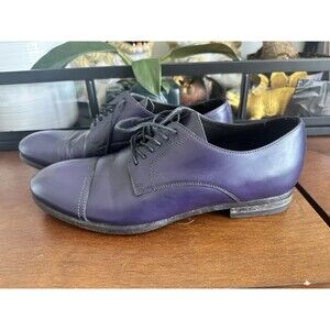 Paul Smith "Men Only" Italian Leather Dress Shoes Eggplant Purple Vintage